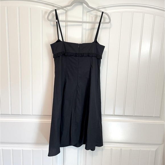 Brock Collection lace trimmed stretch cotton dress in black size 12 - Picture 8 of 11